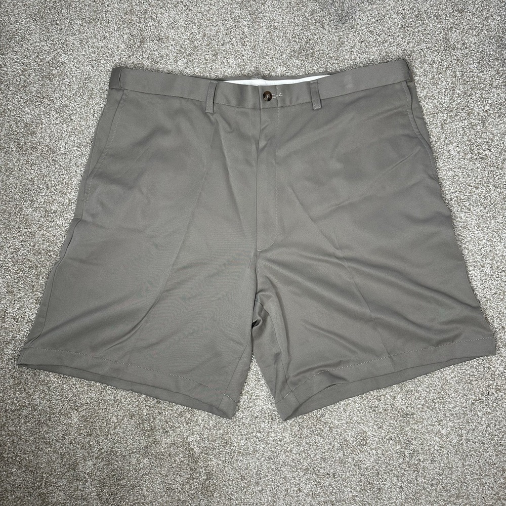 NWT Haggar Chino Shorts Men's Size 40 High Rise Cotton Blend Flat Front New Tags - Picture 1 of 10